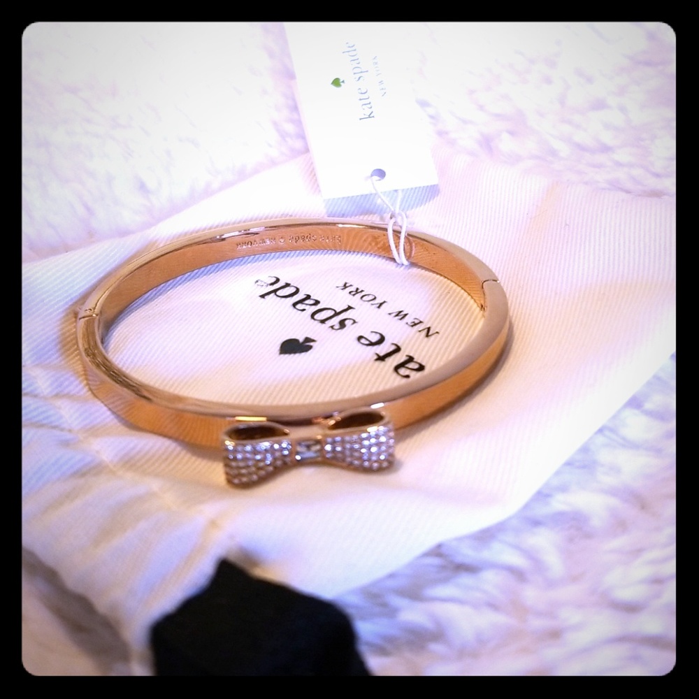 Kate Spade cuff with Pave crystal bow! Rare!